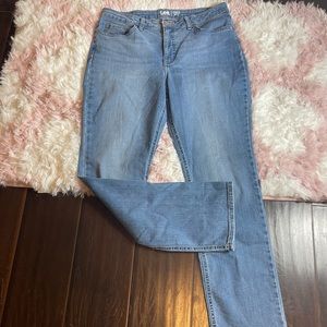 Lee Regular Fit Straight Leg Midrise Jeans Women's Size 14 Long
